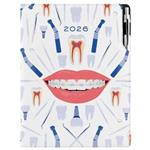 Kalendarz książkowy DESIGN dzienny A4 2026 polski - biały - Dentysta 