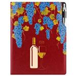 Kalendarz książkowy DESIGN dzienny A4 2026 polski - bordo -  Wino