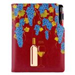 Kalendarz książkowy DESIGN dzienny A5 2026 polski - bordo -  Wino