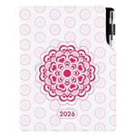 Kalendarz książkowy DESIGN tygodniowy A5 2026 polski - Mandala fioletowa 