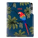 Kalendarz książkowy DESIGN tygodniowy B5 2025 polski - granatowy - papuga 