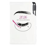 Kalendarz książkowy DESIGN tygodniowy kieszonkowy 2026 polski - Kosmetyczny Eyelashes