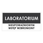 LABORATORIUM, szary - naklejka 190x90 mm