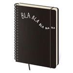 Notatnik A5 liniowany TWIN - Bla bla - czarny