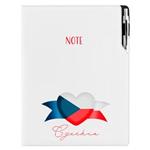 Notes DESIGN A4 kropkowany- biały - Czeska - flaga 