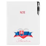 Notes DESIGN A4 kropkowany- biały - Słowacja - flaga 