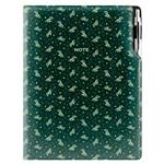 Notes DESIGN A4 kropkowany- zielony - gałązki 