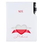 Notes DESIGN B6 liniowany - biały - Polska - flaga 