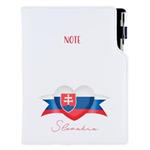 Notes DESIGN B6 liniowany - biały - Słowacja - flaga 