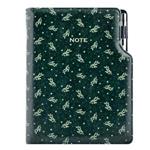 Notes DESIGN B6 liniowany - zielony - gałązki 