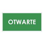 OTWARTE, zielony - płyta PVC 2 mm z dziurkami 190x90 mm