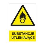 SUBSTANCJE UTLENIAJĄCE - znak BHP, naklejka A4 