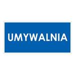 UMYWALNIA, niebieski - płyta PVC 1 mm 190x90 mm